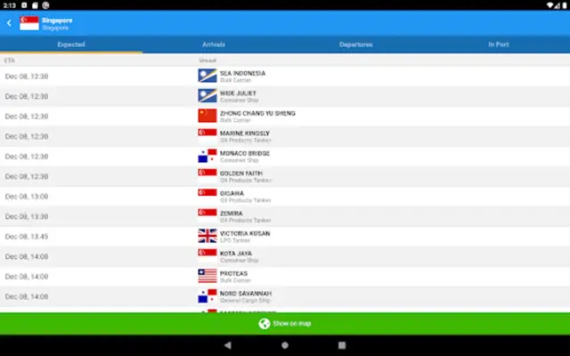 VesselFinder Free android App screenshot 1